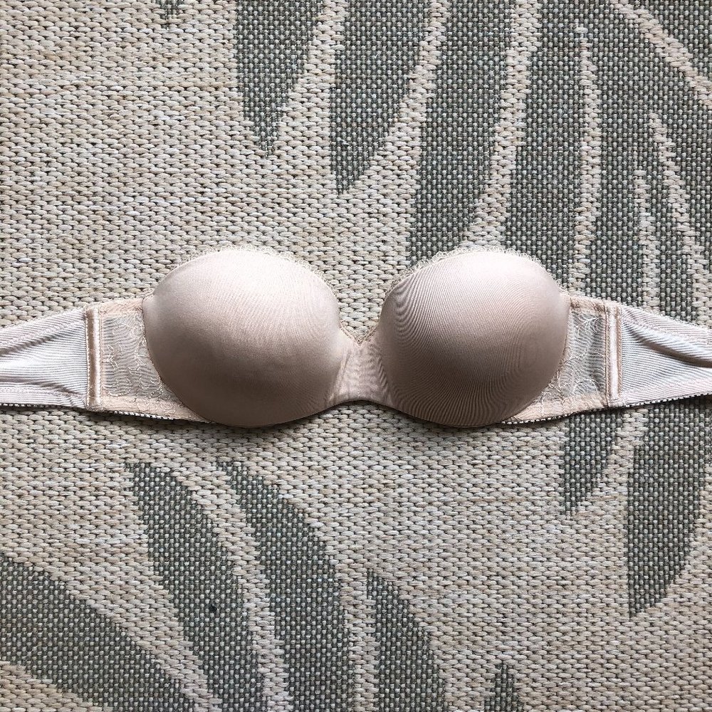 Lily of France Lace Strapless Push Up Bra 34B